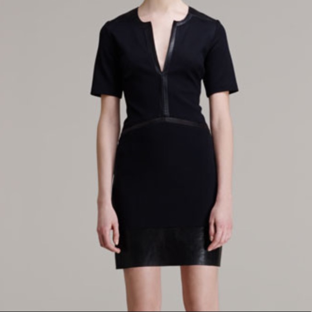 🌹Helmut Lang🌹Brand new leather trim dress 🌹